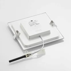 Prios LED-indbygningslampe Helina, sølv, 22 cm, 18 W, dæmpbar