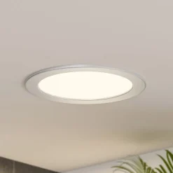 Prios LED-indbygningslampe Cadance, sølv, 22 cm, CCT, IP44