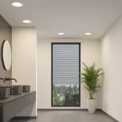 Prios LED-indbygningslampe Cadance, sølv, 22 cm, CCT, IP44