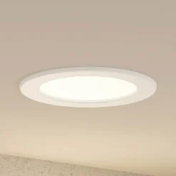 Prios LED-indbygningslampe Cadance, hvid, 17 cm, CCT, IP44