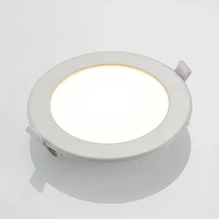 Prios LED-indbygningslampe Cadance, hvid, 17 cm, CCT, IP44
