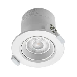 Prios LED-indbygningslampe Shima, hvid, 7 W, 3000K, dæmpbar
