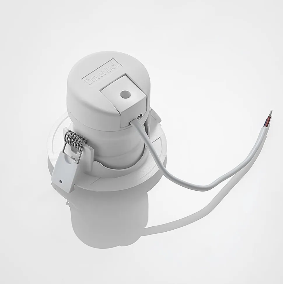 Prios LED-indbygningslampe Shima, hvid, 7 W, 3000K, dæmpbar