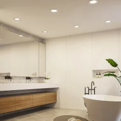 Prios LED-indbygningslampe Cadance, sølv, 17 cm, sæt med 3, CCT