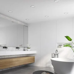 Prios LED-indbygningslampe Cadance, sølv, 17 cm, sæt med 3, CCT