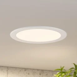 Prios LED-indbygningslampe Cadance, hvid, 24 cm, sæt med 10, CCT