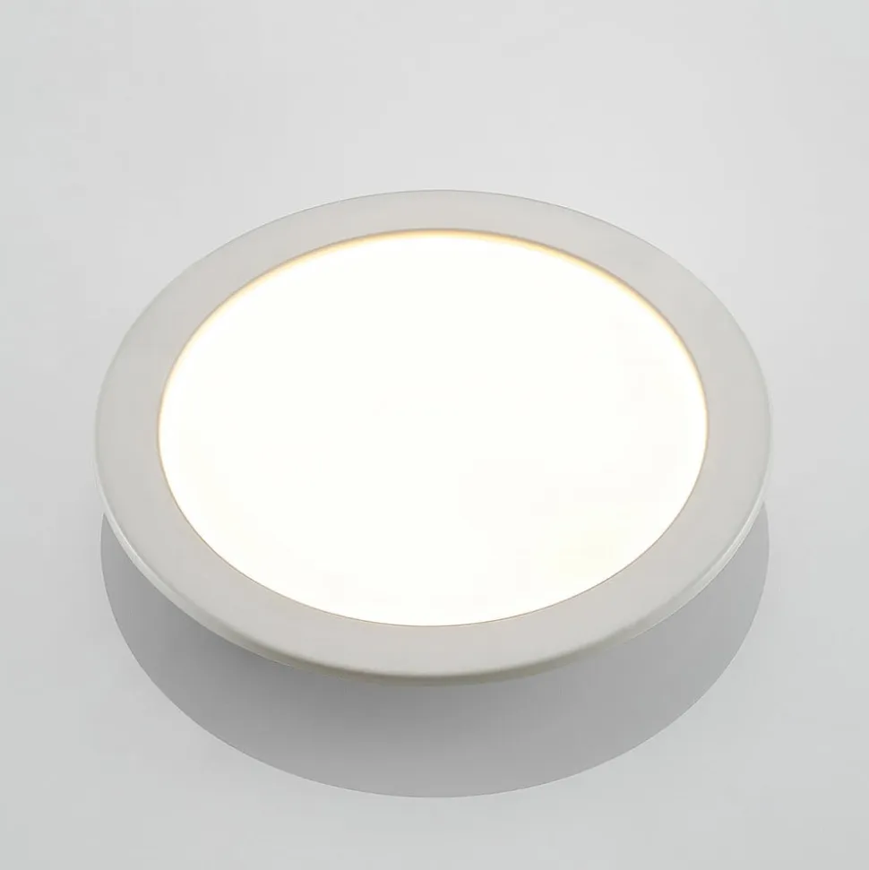 Prios LED-indbygningslampe Cadance, hvid, 24 cm, sæt med 10, CCT