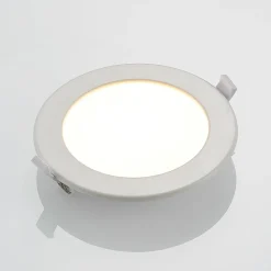 Prios LED-indbygningslampe Cadance, hvid, 17 cm, sæt med 3, CCT