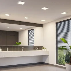 Prios LED-indbygningslampe Helina, hvid, 22 cm, 18 W, dæmpbar