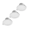 Prios LED-indbygningslampe Rida, sæt med 3, hvid, 12 cm, CCT, IP44