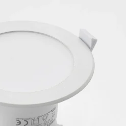 Prios LED-indbygningslampe Rida, sæt med 3, hvid, 12 cm, CCT, IP44