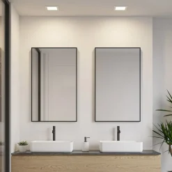 Prios LED-indbygningslampe Helina, sølv, 16,5 cm, dæmpbar