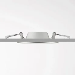 Prios LED-indbygningslampe Cadance, sølv, 12 cm, sæt med 10, CCT