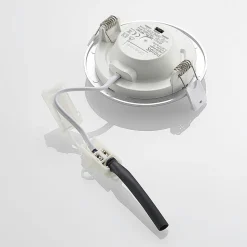 Prios LED-indbygningslampe Cadance, sølv, 12 cm, sæt med 10, CCT