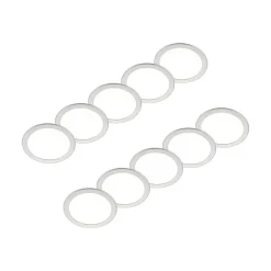 Prios LED-indbygningslampe Cadance, sølv, 24 cm, sæt med 10, CCT