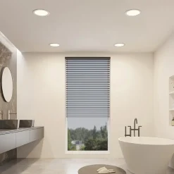 Prios LED-indbygningslampe Cadance, sølv, 24 cm, sæt med 10, CCT