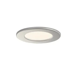 Prios LED-indbygningslampe Cadance, sølv, 12 cm, sæt med 3, CCT