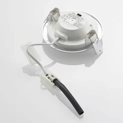 Prios LED-indbygningslampe Cadance, sølv, 12 cm, sæt med 3, CCT