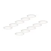 Prios LED-indbygningslampe Cadance, hvid, 22 cm, sæt med 10, CCT