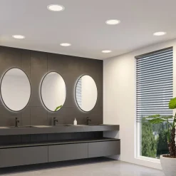 Prios LED-indbygningslampe Cadance, hvid, 22 cm, sæt med 10, CCT