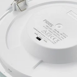 Prios LED-indbygningslampe Cadance, hvid, 22 cm, sæt med 10, CCT