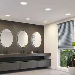 Prios LED-indbygningslampe Cadance, hvid, 22 cm, CCT, IP44