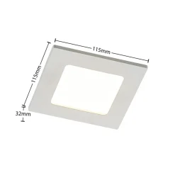 Prios LED-indbygningslampe Helina, hvid, 11,5 cm, dæmpbar