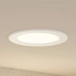 Prios LED-indbygningslampe Cadance, hvid, 17 cm, sæt med 10, CCT