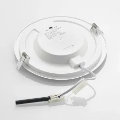 Prios LED-indbygningslampe Cadance, sølv, 24 cm, sæt med 3, CCT