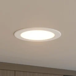 Prios LED-indbygningsspot Rida, hvid. Ø 15 cm, CCT, IP44