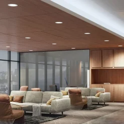 Prios LED-indbygningsspot Rida, hvid. Ø 23 cm, 30W, CCT, IP44