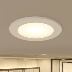 Prios LED-indbygningsspot Rida, hvid. Ø 10 cm, CCT, IP44