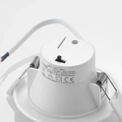 Prios LED-indbygningsspot Rida, hvid. Ø 10 cm, CCT, IP44