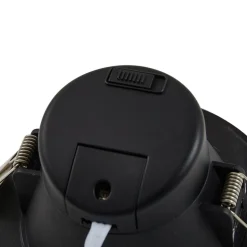 Prios LED-indbygningsspot Rida, sort, Ø 12 cm, CCT, IP44