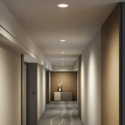 Prios LED-indbygningsspot Rida, hvid. Ø 19 cm, CCT, IP44