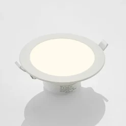 Prios LED-indbygningsspot Rida, hvid. Ø 19 cm, CCT, IP44