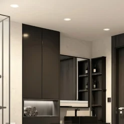 Prios LED-indbygningsspot Rida, hvid. Ø 12 cm, CCT, IP44