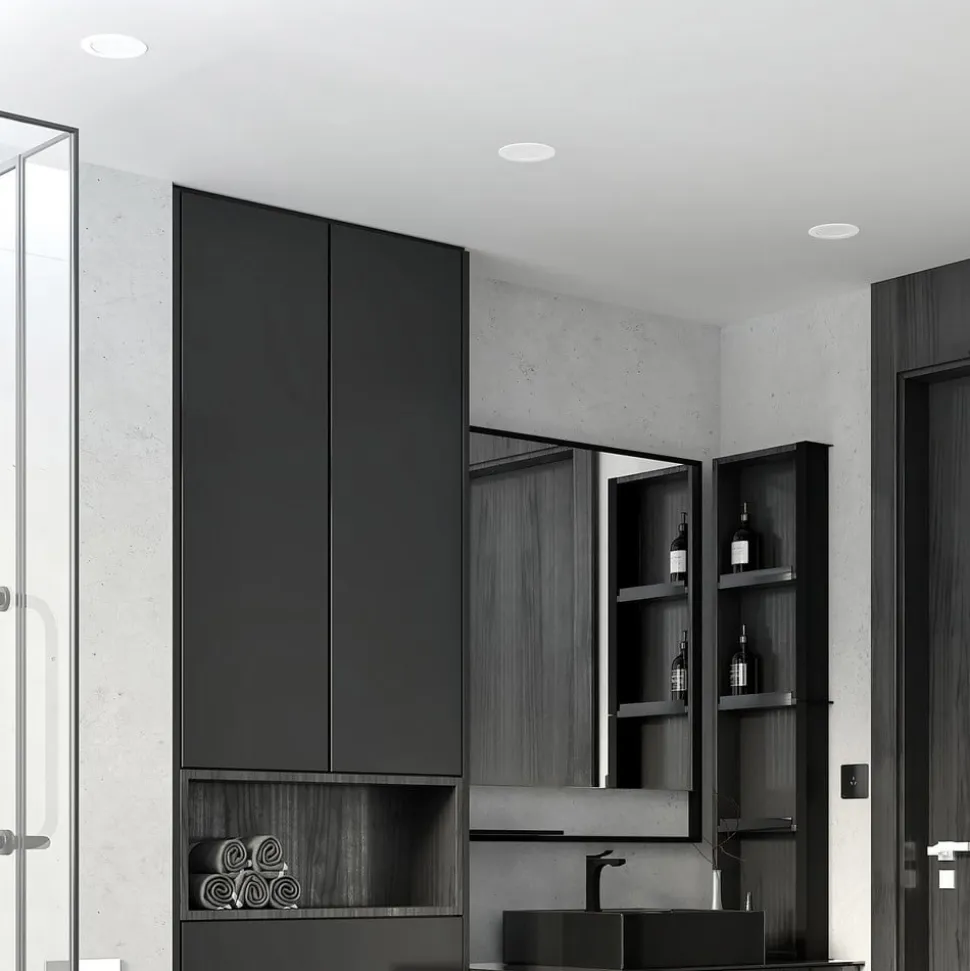 Prios LED-indbygningsspot Rida, hvid. Ø 12 cm, CCT, IP44