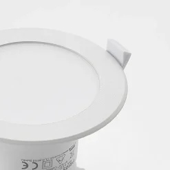 Prios LED-indbygningsspot Rida, hvid. Ø 12 cm, CCT, IP44