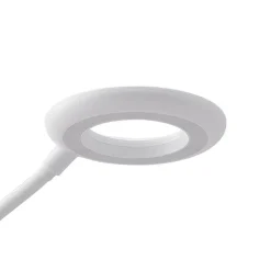 Prios LED-klemmelampe Harumi, hvid, genopladeligt batteri, USB, 51 cm høj