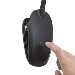 Prios LED-klemmelampe Najari, sort, genopladeligt batteri, USB, 51 cm