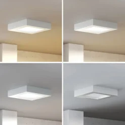 Prios LED-loftlampe Alette, hvid, 17,2 cm, dæmpbar