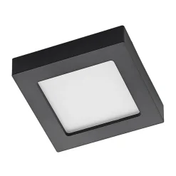 Prios LED-loftlampe Alette, sort, 12 W, CCT, dæmpbar