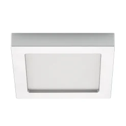 Prios LED-loftlampe Alette, sølv, 22,7 cm, 24W, dæmpbar