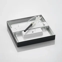 Prios LED-loftlampe Alette, sort, 24 W, CCT, dæmpbar