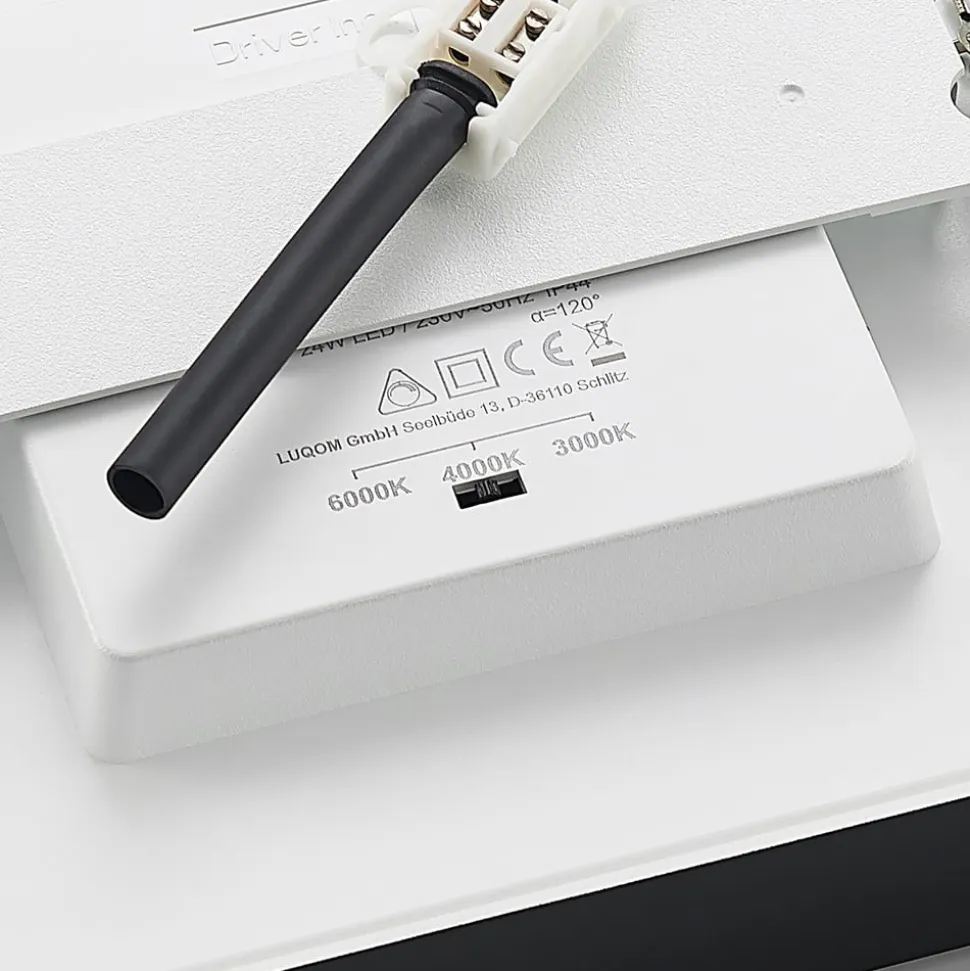 Prios LED-loftlampe Alette, sort, 24 W, CCT, dæmpbar