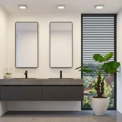 Prios LED-loftlampe Alette, sølv, 17,2 cm, dæmpbar