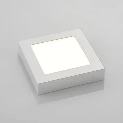 Prios LED-loftlampe Alette, sølv, 17,2 cm, dæmpbar