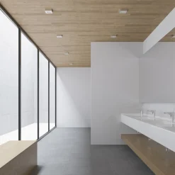 Prios LED-loftlampe Alette, sølv, 12,2 cm, dæmpbar