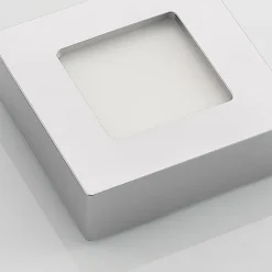 Prios LED-loftlampe Alette, sølv, 12,2 cm, dæmpbar